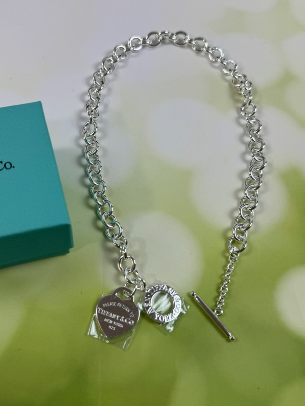 Tiffany & Co. Silver Toggle Charm Necklace - Silver
